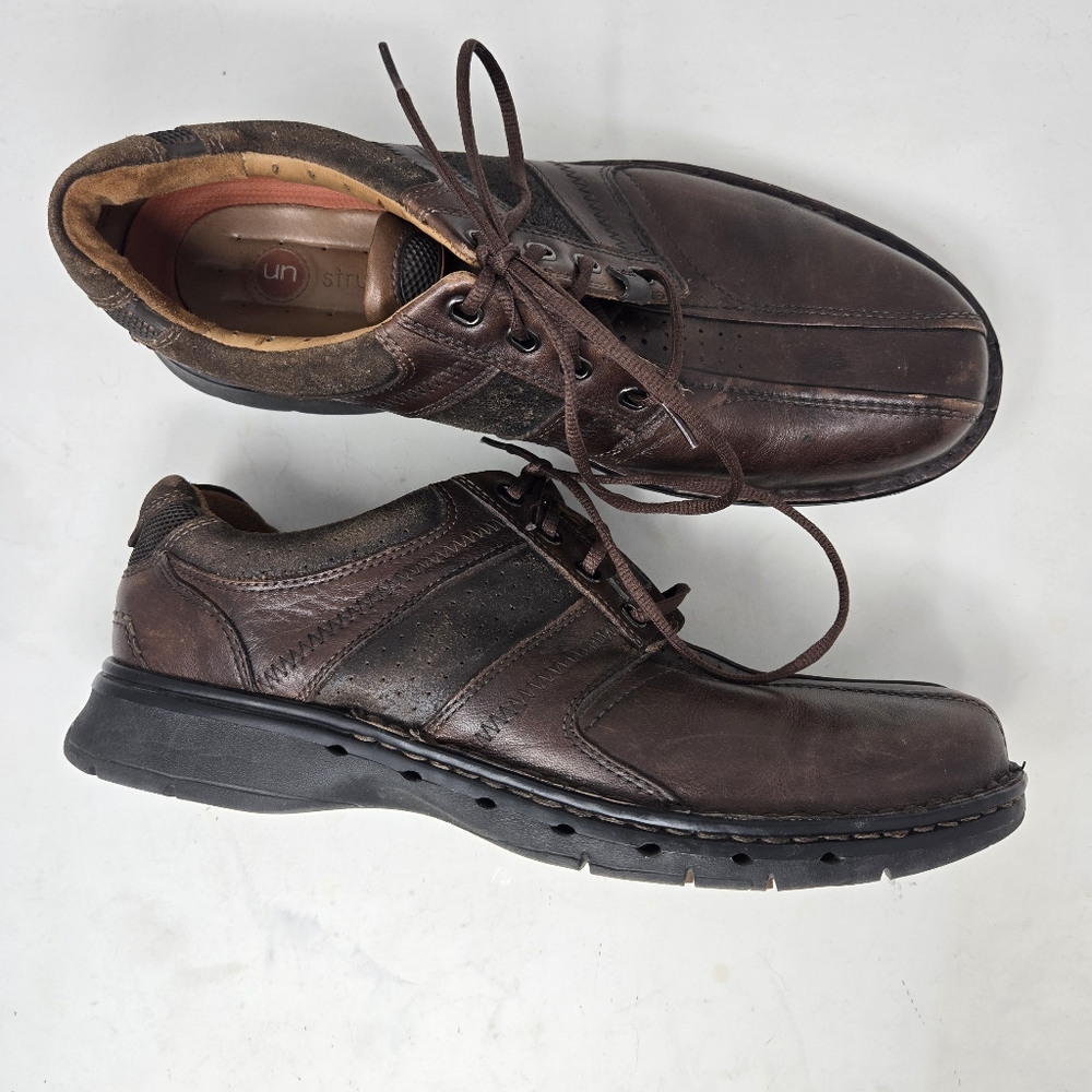 Clarks Unstructured Leather Oxford Lace Up Shoes Men's Size 11M